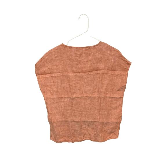 House of Harlow 1960 Top Womens Embroidered 100% Linen Top Blouse Size XS - Picture 2 of 3